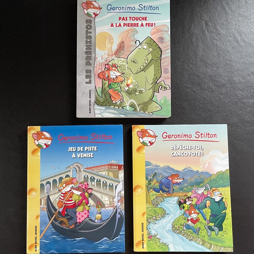 Pack of 3 Geronimo Stilton Books (French Edition)